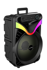 Boxa Portabila AT PERFORMANCE®, cu Lumini RGB, cu Maner, Putere 200W, MP3, USB, Bluetooth, TF, WIFI, Slot Microfon, Karaoke, Acumulator, Negru