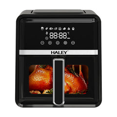 Friteuză cu Aer Cald HALEY 7L, 2000W – Gătire 360°, Touchscreen Holografic, Geam Vizualizare 180°, 8 Programe, Fără Ulei | Gătit Sănătos și Crocant