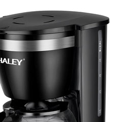 Aparat de Cafea HALEY HY-2808 – 800W, 1.25L, 12 Căni, Măcinare Rapidă, Sistem de Siguranță, Operare Ușoară