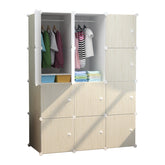 Dulap modular pentru copii, AT PERFORMANCE®, 12 rafturi, Crem