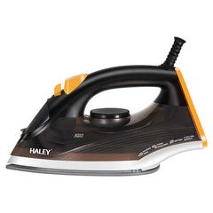 Fier de călcat cu abur HALEY HY-2033, 2000W, Talpă antiaderentă, Rezervor 240ml, Funcție Abur Vertical, Auto-curățare, Anti-Picurare, Cablu 1.8m, Negru/Portocaliu