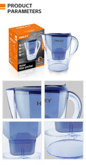 Cană Filtrantă Apă HALEY 3.5L Albastră – Filtru Multistrat, Gura Anti-Praf, Indicator Schimb Filtru, Design Compact