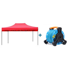 Pachet Promoțional AT PERFORMANCE®: Cort Pavilion 3×4.5m + Furtun de Grădină 20m cu Tambur – Protecție Totală și Funcționalitate în Aer Liber