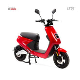 Scuter Electric N-Moto LX04 – Rosu, Motor BOSCH 1440W, Autonomie 80 km, Dimensiuni 1750×570×1140mm, Greutate 80kg, Viteză 25 km/h, Fără Permis, CIV, COC & EEC+ Cadou Tricou N-Moto