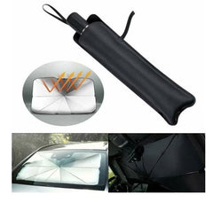 Pachet AT PERFORMANCE®, Parcare Inteligentă: Blocator Automat Loc + Parasolar Auto Pliabil UV – Siguranță și Protecție Completă Pentru Mașina Ta