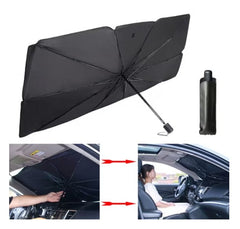Pachet AT PERFORMANCE®, Parcare Inteligentă: Blocator Automat Loc + Parasolar Auto Pliabil UV – Siguranță și Protecție Completă Pentru Mașina Ta