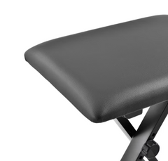 Scaun pentru Orga cu Inaltime Reglabila, Confort Sporit, Design Stabil, 52 / 55 / 57 cm, Pliabil, Usor de Depozitat, Protectie Podea, Negru