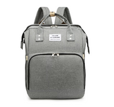 Rucsac Multifuncțional 3-in-1 pentru Bebeluși cu Pat Pliabil și Saltea, Roz Deschis – Impermeabil, Spațios, 39x30x18 cm