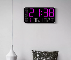 Ceas de perete LED AT PERFORMANCE 6659 – eleganta moderna si functionalitate avansata, mov