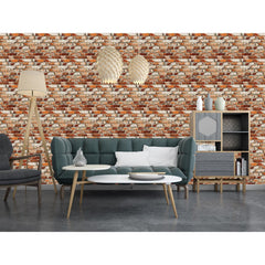 Panou Decorativ Autoadeziv AT Performance®, Model Piatra Roșie, 70x77 cm, Polistiren, Ușor de Montat, Design Mat