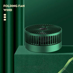 Pachet 2x Ventilator Portabil Telescopic Verde AT PERFORMANCE® – USB, 3 Viteze, Silențios și Reglabil