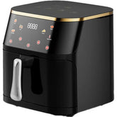 Friteuză cu Aer Cald 10L AT PERFORMANCE® – 2400W, Display Digital Touch, 8 Programe, cu Geam, Neagră + CADOU 50 Hârtii de Copt