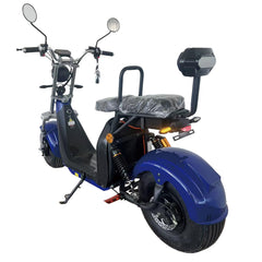 Scuter Electric 2 Persoane, Viteză Limitată 25 km/h – Fără Permis, Viteza maxima 45 km/h, Autonomie 45 km, Motor 1500W, Baterie 20Ah, Suspensie Hidraulică, COC Inclus