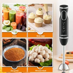 Blender portabil profesional din inox, 400W, cu 2 viteze și funcție de zdrobire totală – Design exclusivist HALEY HY-1119