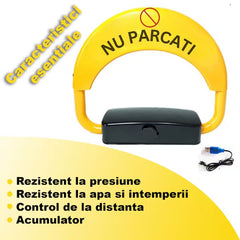 Pachet AT PERFORMANCE®, Parcare Inteligentă: Blocator Automat Loc + Parasolar Auto Pliabil UV – Siguranță și Protecție Completă Pentru Mașina Ta