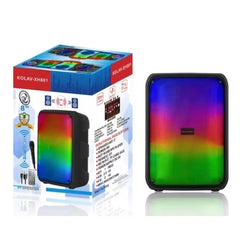 Boxă Portabilă Kolav cu Microfon, AT PERFORMANCE, Telecomandă, Bluetooth, FM, Slot pentru SD și USB, Baterie 3,7V 1500mA, Cablu de Încărcare USB, Control cu un Buton