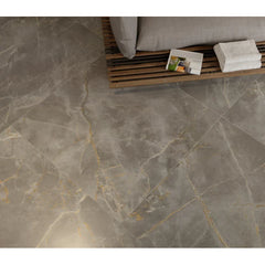 Set 10x Tapet Marmura, AT PERFORMANCE®, suprafata acoperire 1.8 mp, autoadeziv, waterproof, usor de montat, design modern, 30x60 cm, maro