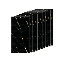 Set 10x Tapet Marmura, AT PERFORMANCE®, suprafata acoperire 1.8 mp, autoadeziv, waterproof, usor de montat, design modern, 30x60 cm, negru
