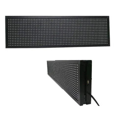 Reclama Luminoasa AT PERFORMANCE 200 x 40 cm, LED RGB, Cod QR, Vizualizare 120°, Wi-Fi, Temperatura, Negru, afisaj mesaj programabil, exterior