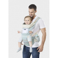 Marsupiu Multifunctional pentru bebelusi cu suport lombar, At Performance, Bumbac, 9 in 1, Varsta 0-36 luni, Verde