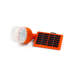 Bec LED, Incarcare Solar, Putere 10W, Exterior, 3 intensitati a luminii, Mod SOS, Luminare intermitenta, Panou Solar 6V, Buton ON/OFF, Incarcare 6 - 10 h, Culoare Portocaliu