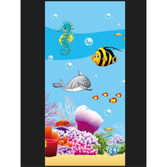 Rola Tapet 3D, autoadeziv/autocolant, AT PERFORMANCE®, spuma moale, design modern, pentru interior, usor de curatat, rezistent la apa, 68cmx2.8m, model acvatic, pesti