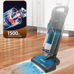 Aspirator Vertical HALEY® HY-1920, 1500W, 6.0m Rază de Acțiune, 2.0L Recipient de Praf Ușor de Golit, Tehnologie Ciclonică, Sistem de Filtrare Multi-HEPA, Plasare Verticală