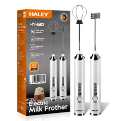 Spumator de Lapte Electric HALEY HY-1130, 20W, 3 Viteze, Încărcare USB, 2 Capete Inox, Multifuncțional 2 în 1