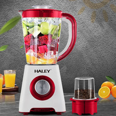 Blender 2 în 1 HALEY® HY-2940, 500W, Capacitate 1.6L, Funcție Ice Crush, Protecție Supraîncălzire, Alb/Roșu