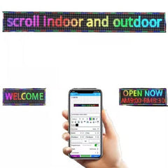 Reclama Luminoasa 100/20 cm, LED RGB, Cod QR, Vizualizare 120°, Wi-Fi