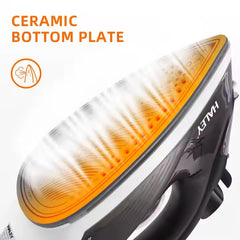 Fier de Călcat Electric de Mână, HALEY, 1400W, sub Presiune, cu Abur, Negru