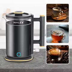 Ceainic Electronic de Apă HALEY, 2L, 1800W, Fierbător cu Căptușeală din Sticlă îngroșată, înalt Borosilicat