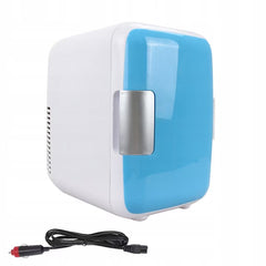 Frigider auto portabil 2 în 1 AT PERFORMANCE®, 12V, 4L, cu funcție de răcire și încălzire, ușor și compact – Alb/Albastru, ideal pentru mașină și camping