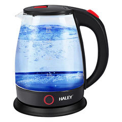 Fierbător Electric de Apă HALEY HY-8957, 1500W, 2.0L – Sticlă Termorezistentă, LED Iluminat, Oprire Automată