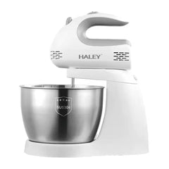 Mixer de Inalta Performanta HALEY, 500W, Bol Generos din Inox de 3L, 5 Trepte de Viteza, Alb si Inox