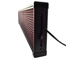 Reclama luminoasa de exterior tip panou cu LEDuri rosii, Dimensiuni 100x20cm , Led uri Ultrabright , Reclama tip caseta luminoasa , Negru