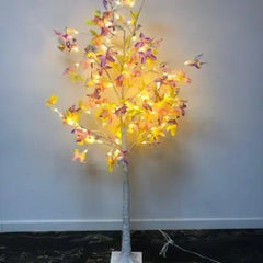 Pom Artificial cu LED-uri și Fluturi Colorați