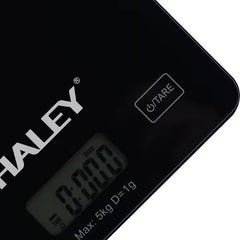 Cântar Electronic HALEY, 5000G, din Sticlă, pentru Bucătărie, Digitală de Înaltă Precizie, Negru