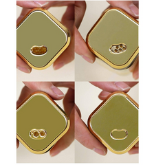 Set 6 Recipiente pentru condimente din sticla, At Perfomance, capac de inox, auriu, 10 x 4.5 x 4.5 cm