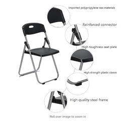 Scaun At Performance, pliabil din plastic, dimensiune : 44 * 41 * 80 cm, Negru